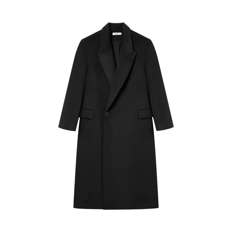 Wool Peak Lapel Coat - sneakershuborg