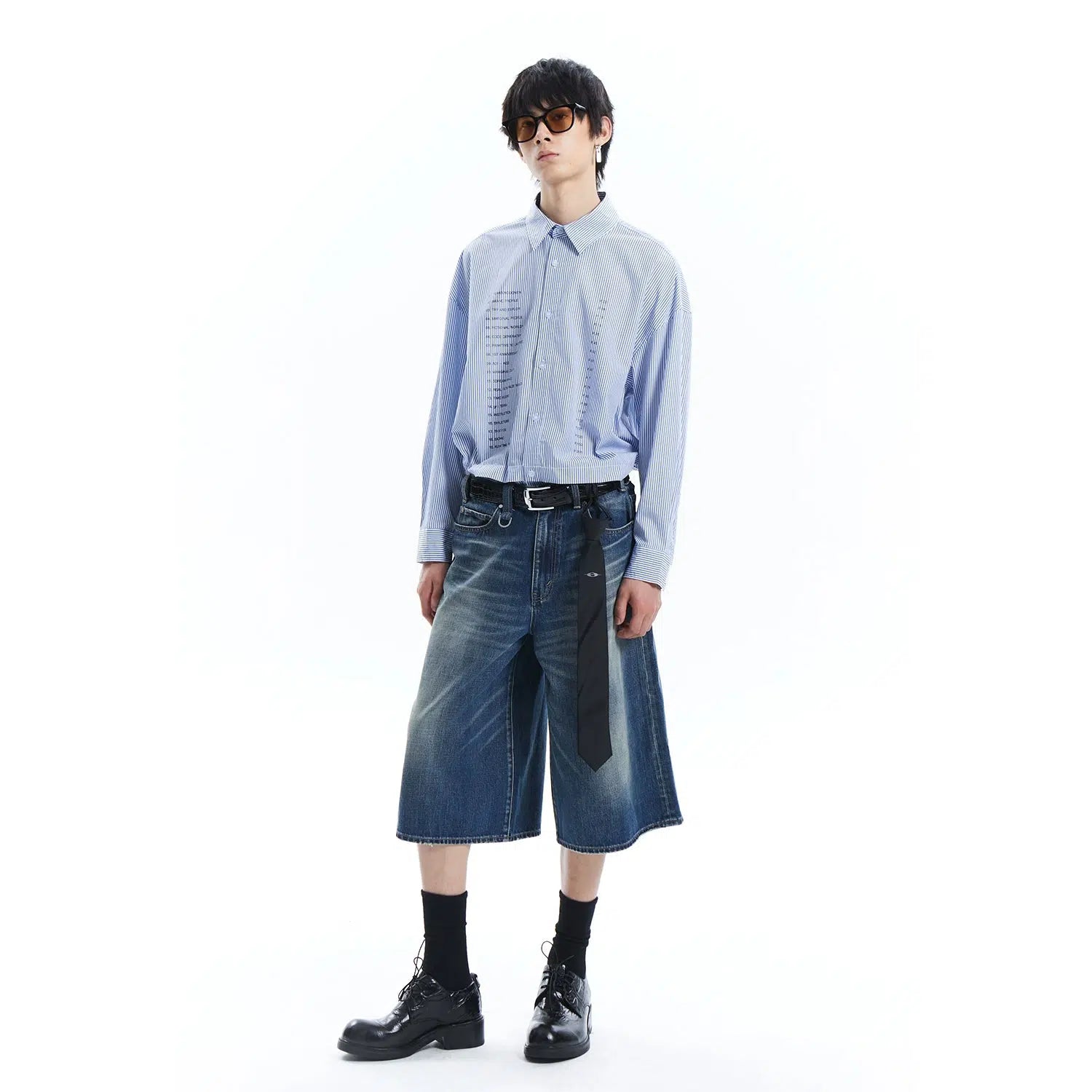 Wide Leg Denim Bermudas - sneakershuborg