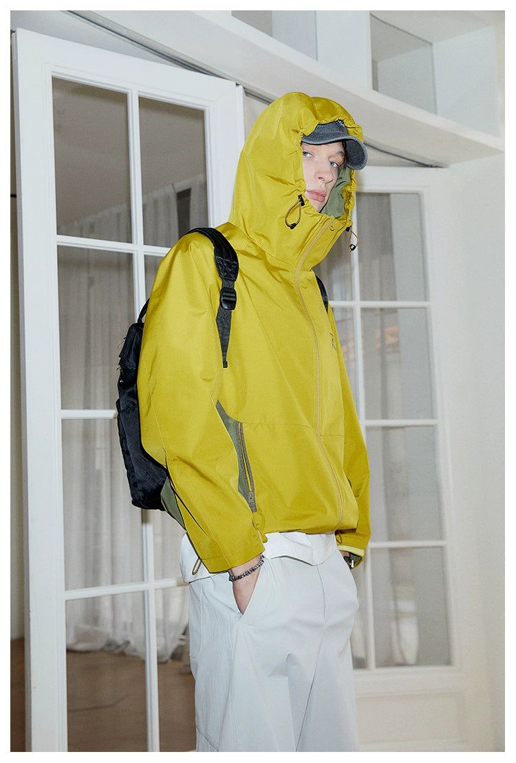 Windbreaker Jacket With Drawstring Hood - sneakershuborg