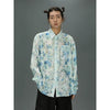 Ethereal Frost Floral Lace Button-Down Shirt sneakershuborg