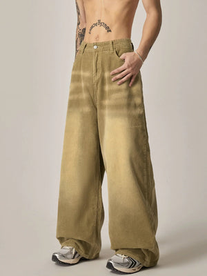 Midnight Velvet Wide-Leg Corduroy Trousers sneakershuborg