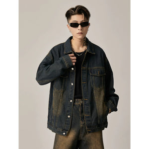 Sage Horizon Oversized Denim Trucker Jacket sneakershuborg