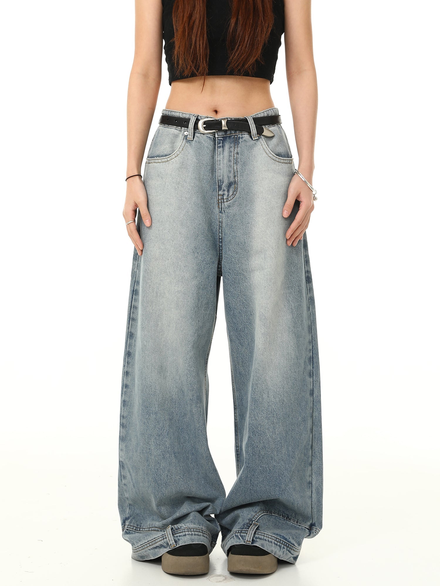 Y2K Wide Leg Baggy Jeans sneakershuborg