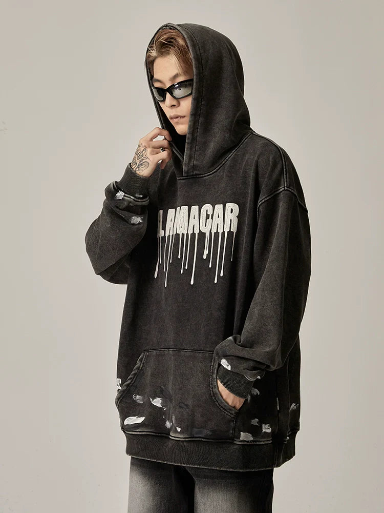 Blamacar Drip Graphic Oversized Hoodie sneakershuborg