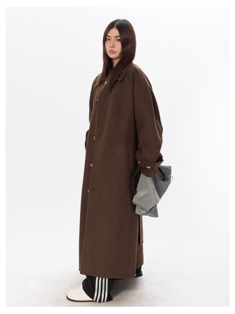 Wool Extra Long Coat - sneakershuborg