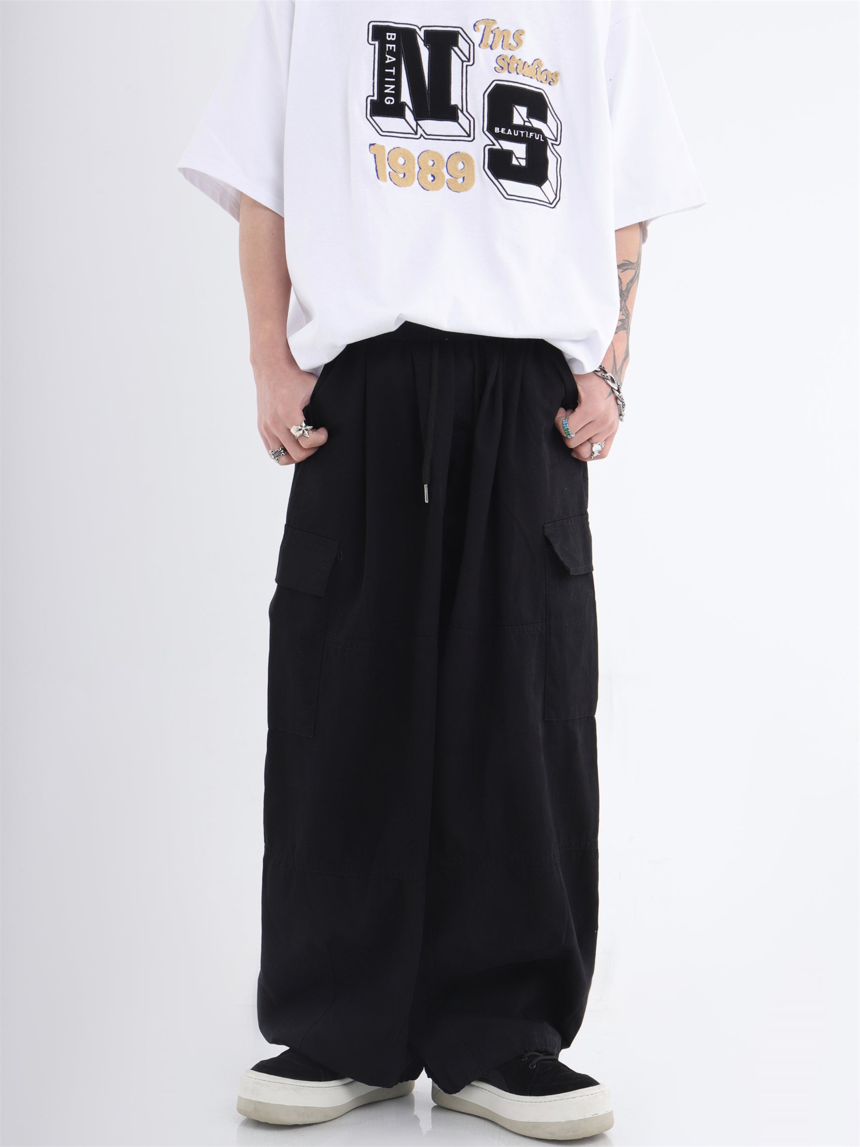 Wide Leg Casual Pants With Pockets - sneakershuborg