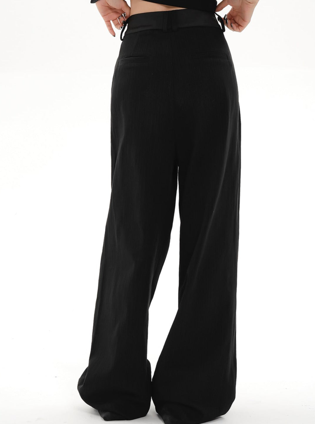 Wide-Leg Palazzo Pants - High-Waisted Loose Fit Trousers sneakershuborg