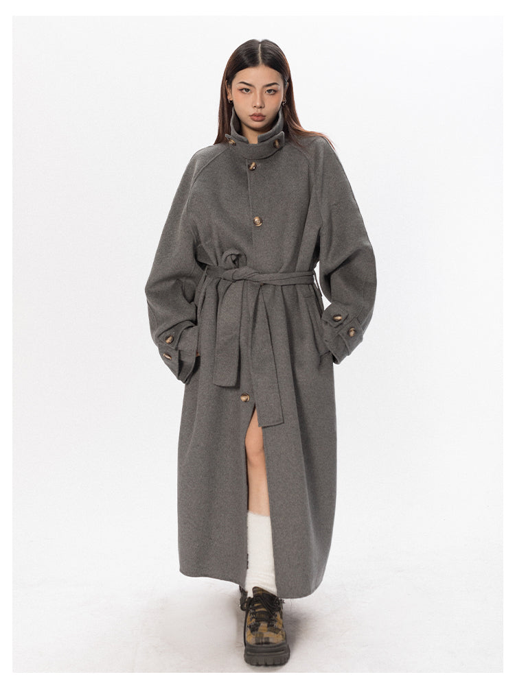 Wool Extra Long Coat - sneakershuborg