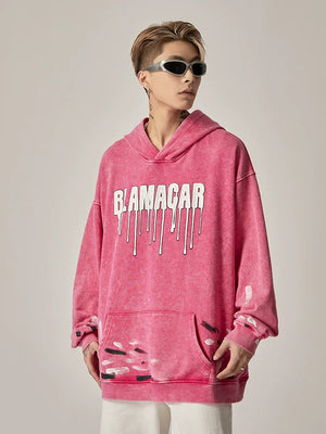 Blamacar Drip Graphic Oversized Hoodie sneakershuborg