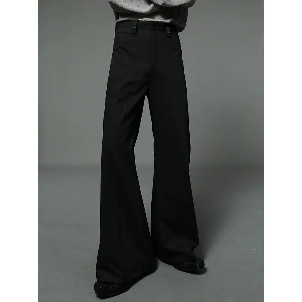 High-Waisted Flared Dress Trousers sneakershuborg