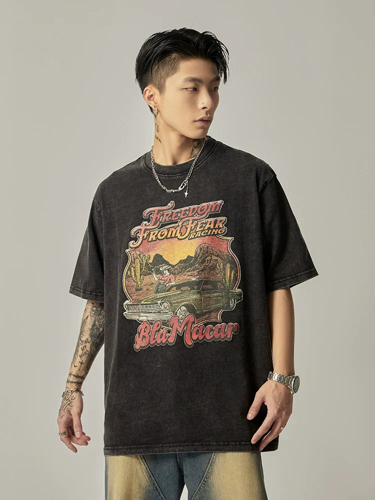 Vintage Desert Racing Oversized Graphic Tee sneakershuborg