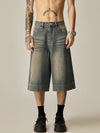 Distressed Wide-Leg Denim Culottes sneakershuborg