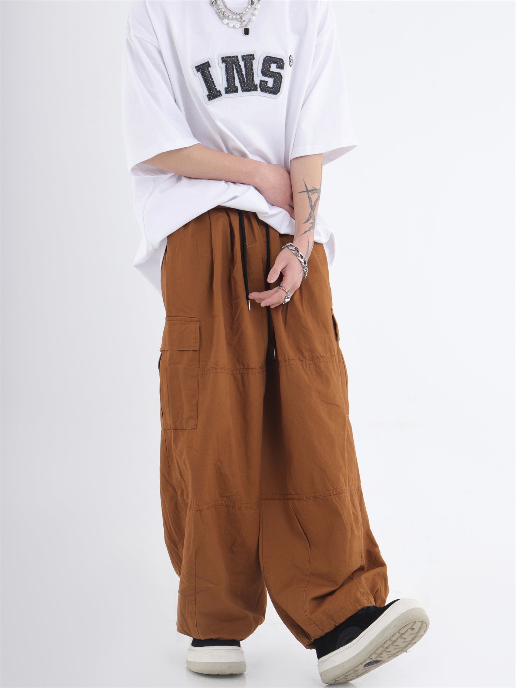 Wide Leg Casual Pants With Pockets - sneakershuborg