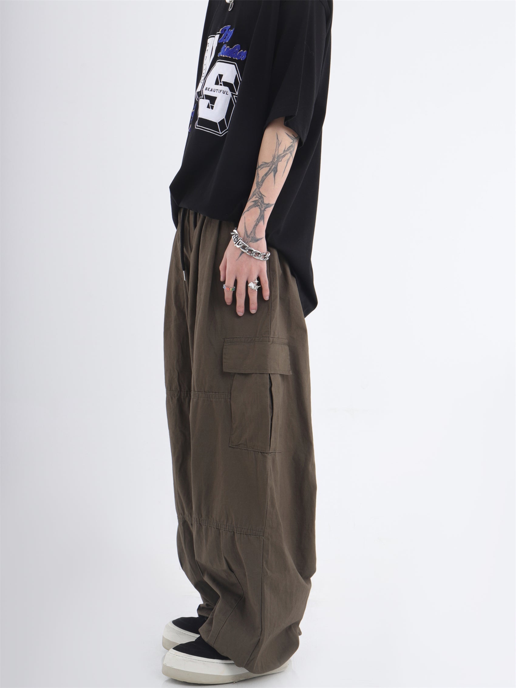 Wide Leg Casual Pants With Pockets - sneakershuborg