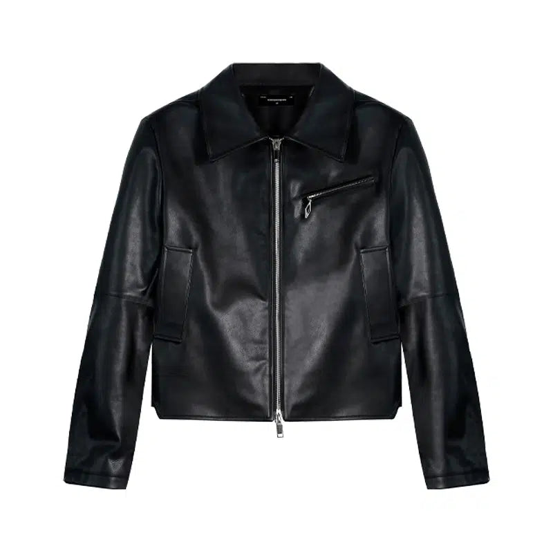 Zipped Faux Leather Jacket - sneakershuborg