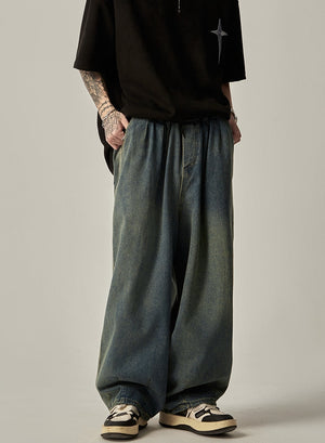 Ombre Fade Wide-Leg Relaxed Denim Jeans sneakershuborg