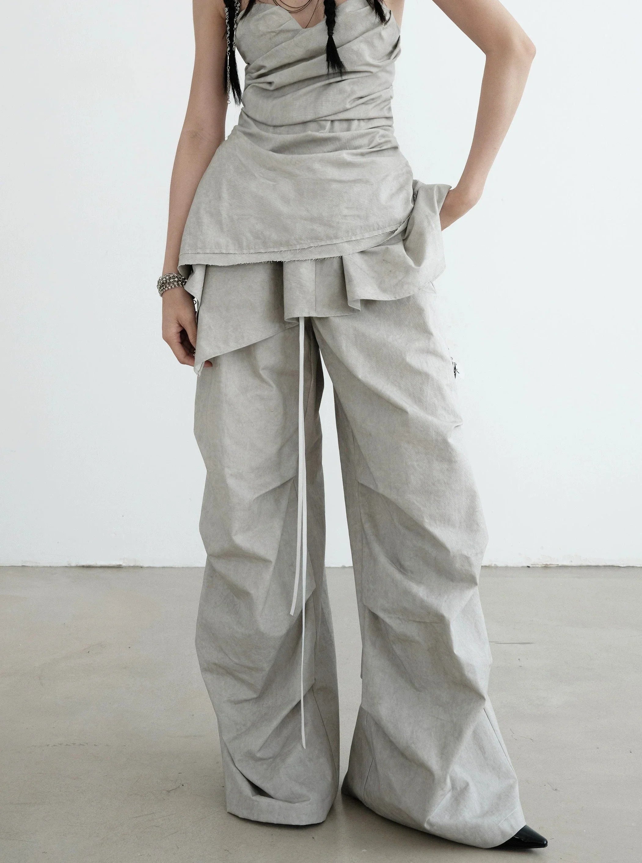 Cloud Cascade Ruffled Palazzo Pants sneakershuborg