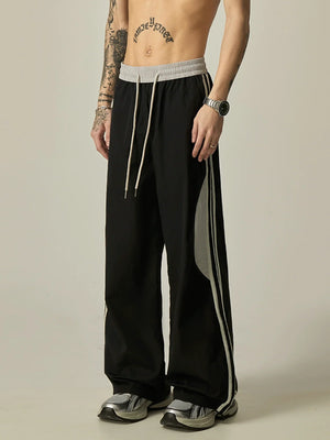 Wide-Leg Contrast Stripe Track Pants sneakershuborg