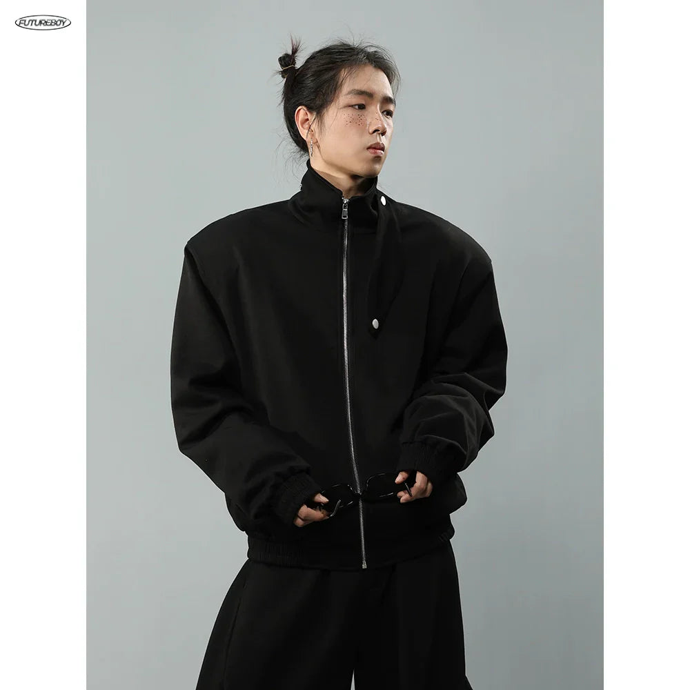 Stand Neck Zipper Jacket & Wide-leg  Sweatpants Setup sneakershuborg