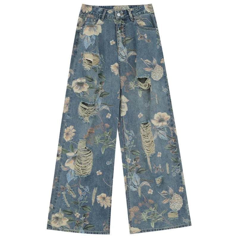 ABWEAR Blooming Botanica Wide-Leg Jeans sneakershuborg