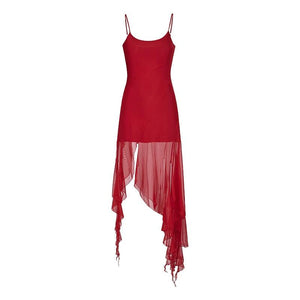 Scarlet Siren Asymmetric Slip Dress - sneakershuborg