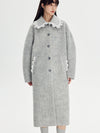 Wool Coat With Lace Lapel - sneakershuborg