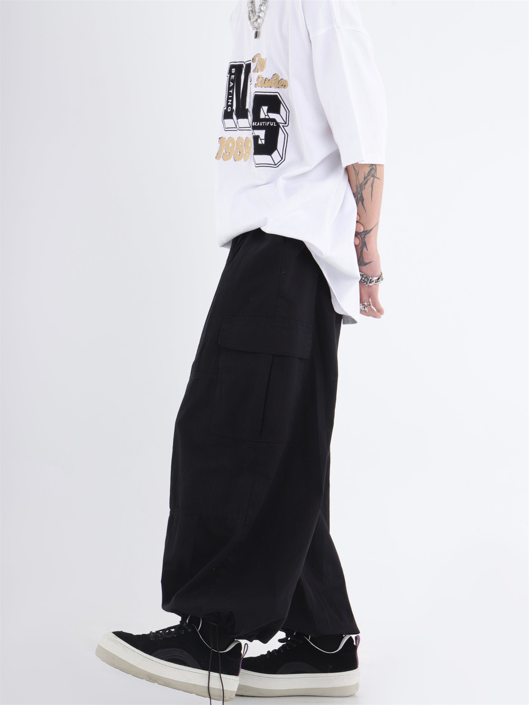 Wide Leg Casual Pants With Pockets - sneakershuborg