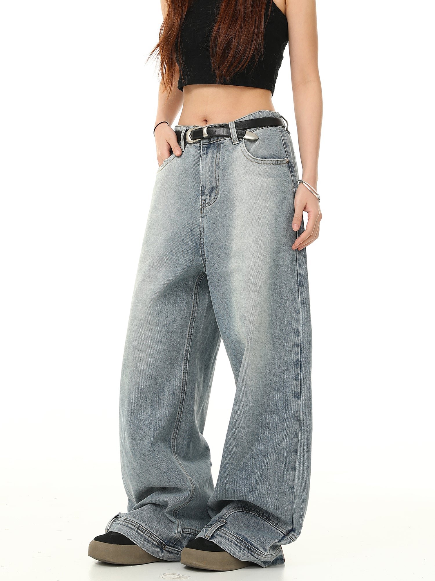 Y2K Wide Leg Baggy Jeans sneakershuborg