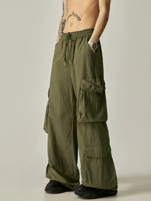 Wide-Leg Black Cargo Pants sneakershuborg