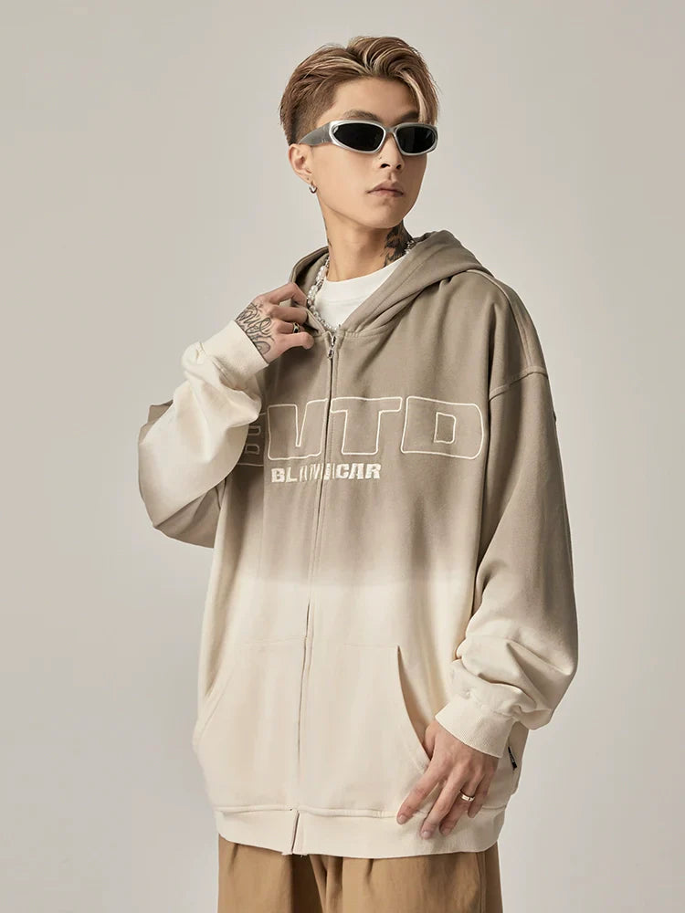 BWTO Gradient Oversized Zip Hoodie sneakershuborg