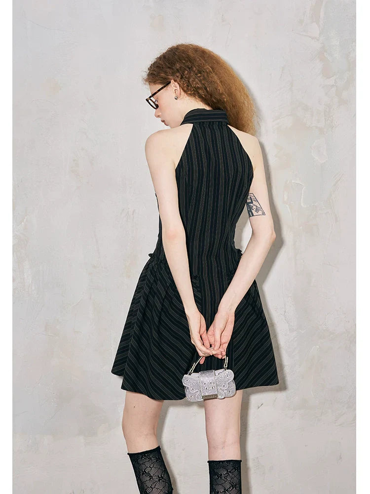 Asymmetric Stripe Waistband Dress - sneakershuborg