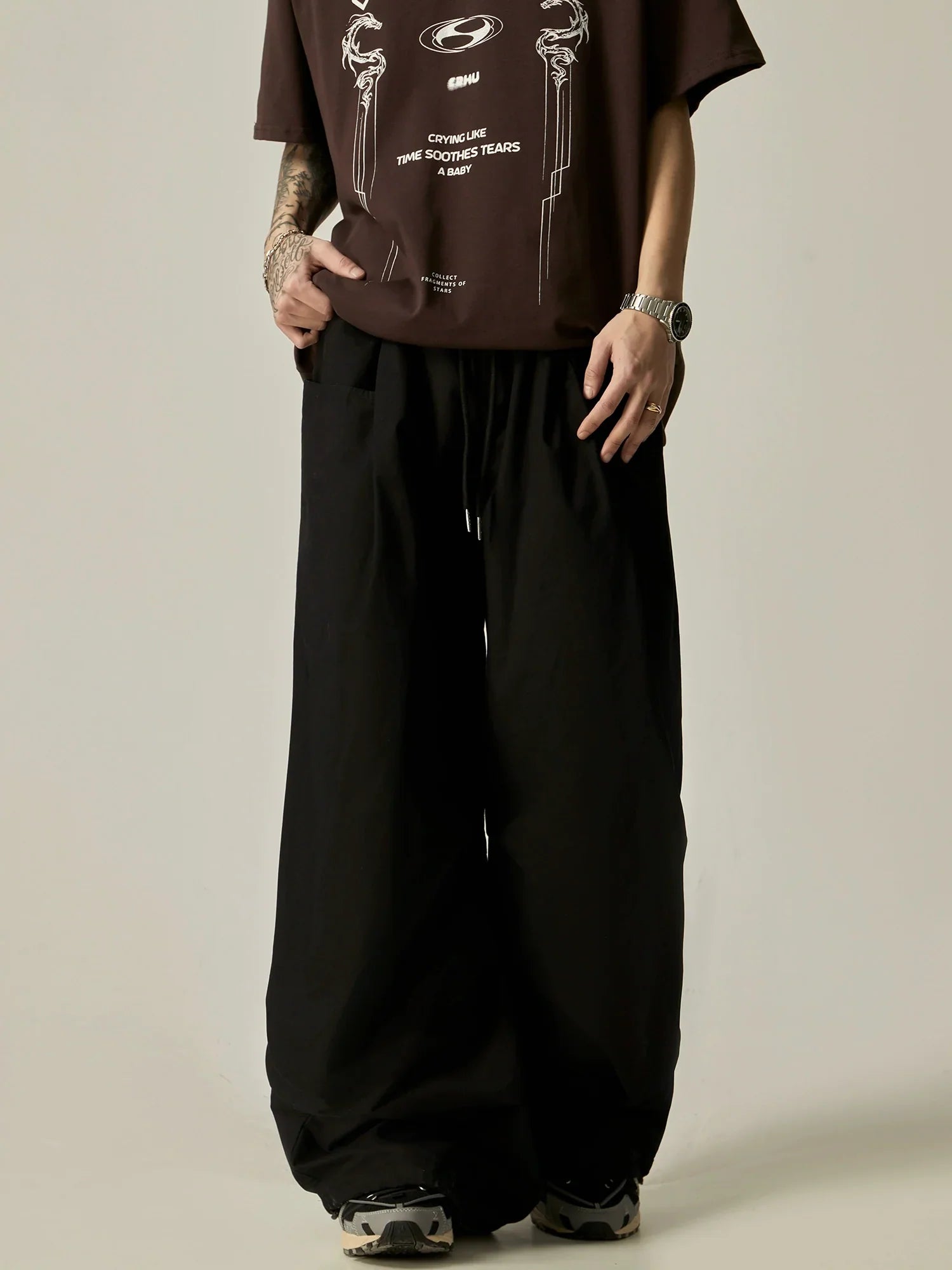 Ultra-Relaxed Wide-Leg Drawstring Lounge Pants sneakershuborg