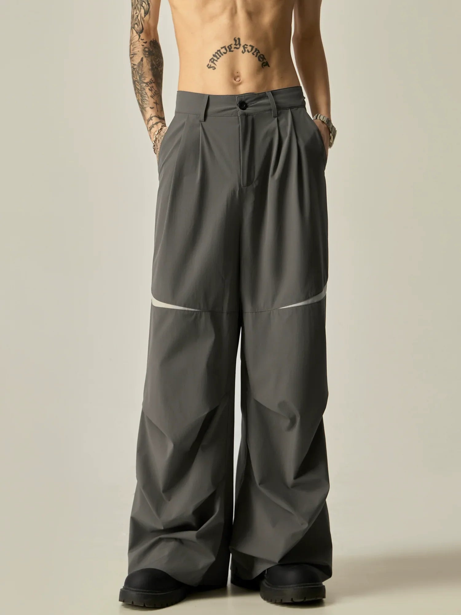 Wide-Leg Tri-Stripe Athletic Pants sneakershuborg