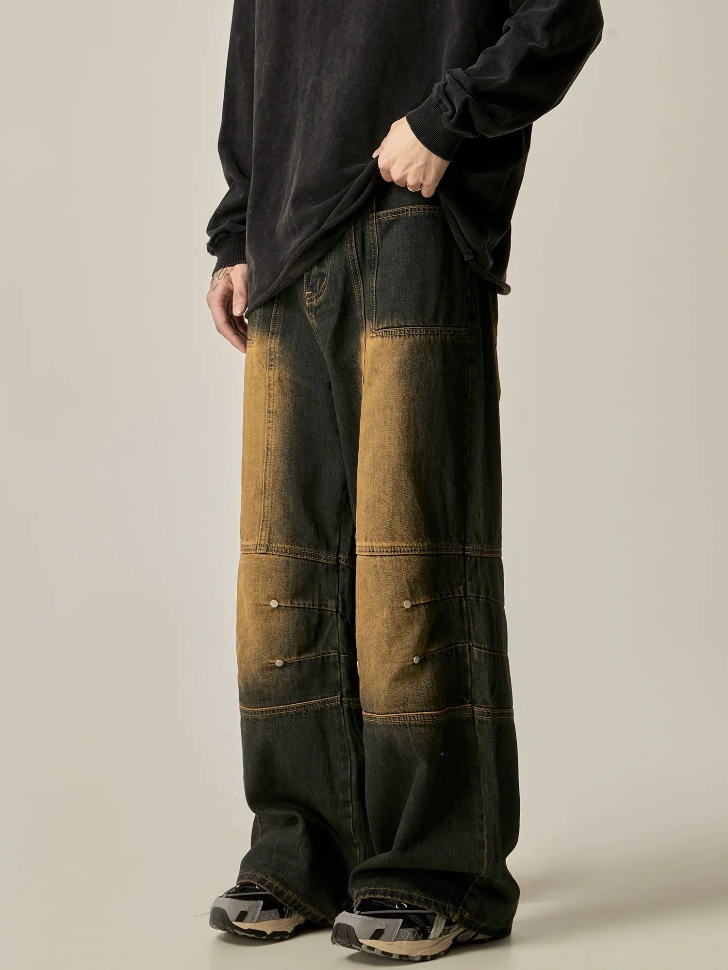 Vintage Ombre Wide-Leg Carpenter Jeans sneakershuborg