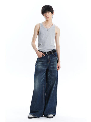 Wide Cut Whiskered Jeans - sneakershuborg