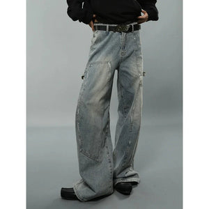 Industrial Drift Wide-Leg Cargo Jeans sneakershuborg