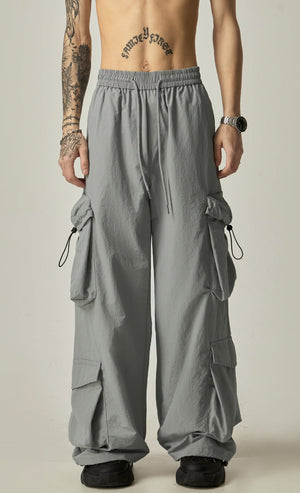 Wide-Leg Black Cargo Pants sneakershuborg