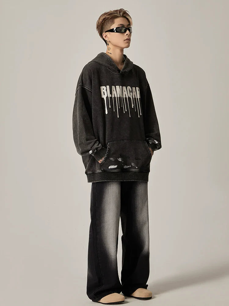 Blamacar Drip Graphic Oversized Hoodie sneakershuborg