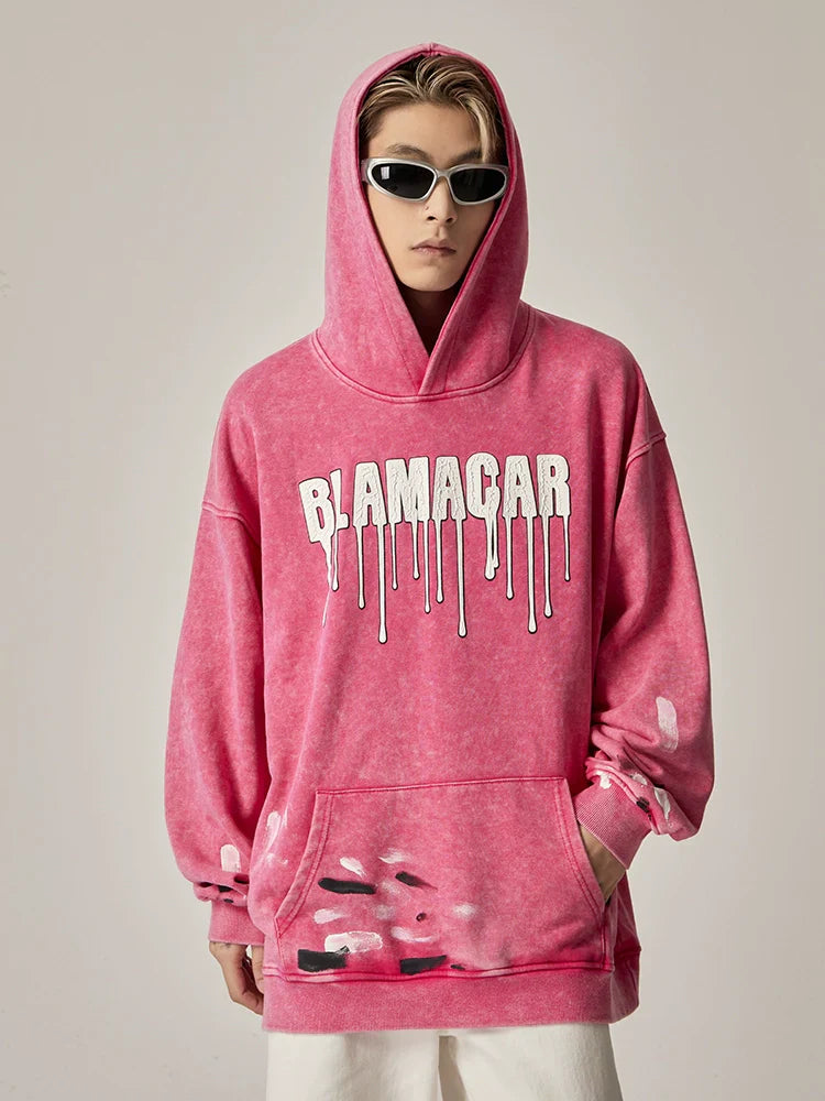 Blamacar Drip Graphic Oversized Hoodie sneakershuborg