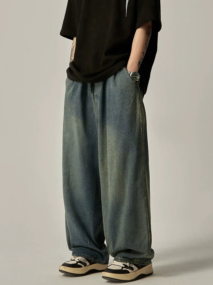 Ombre Fade Wide-Leg Relaxed Denim Jeans sneakershuborg