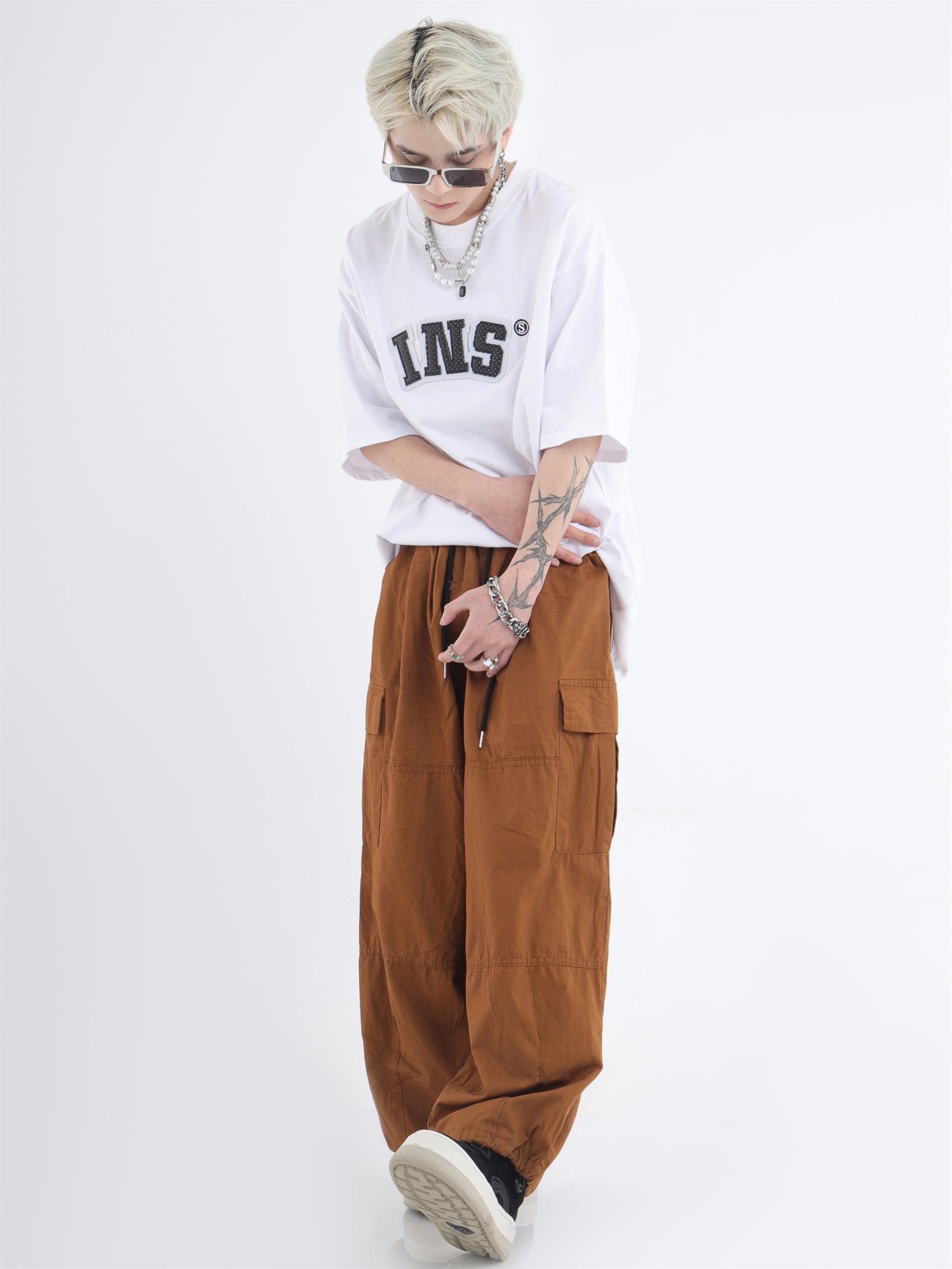 Wide Leg Casual Pants With Pockets - sneakershuborg