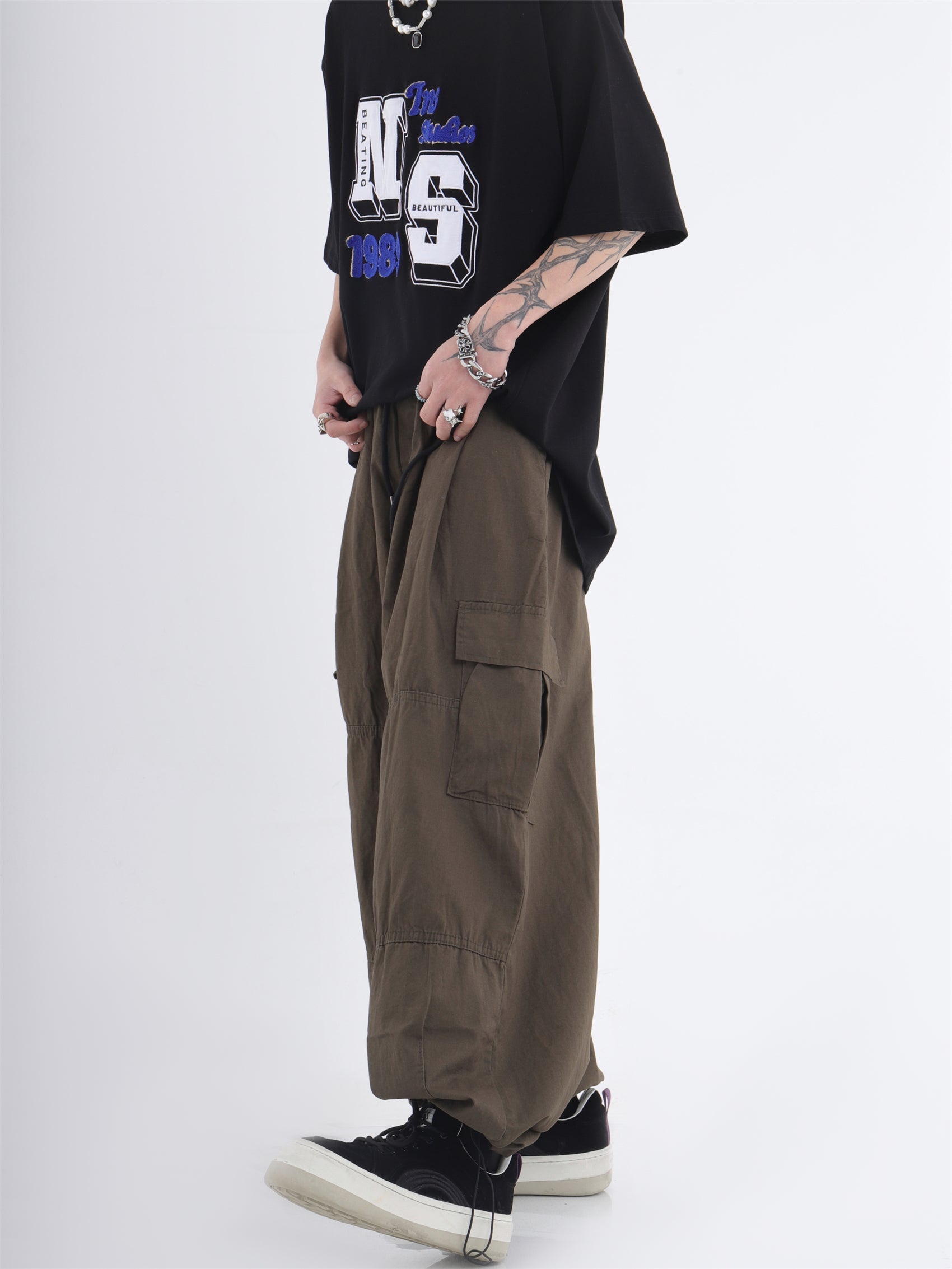 Wide Leg Casual Pants With Pockets - sneakershuborg