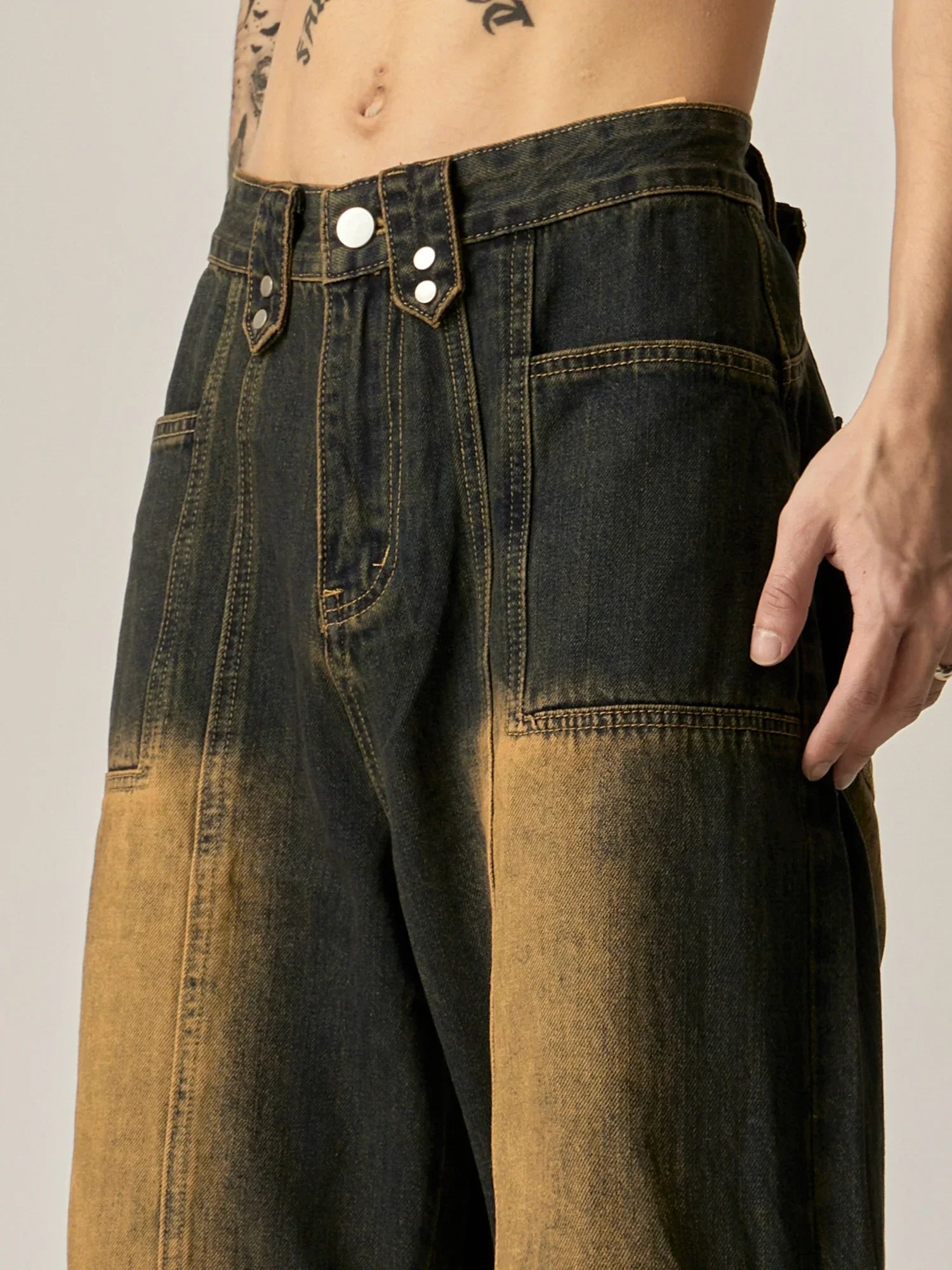 Vintage Ombre Wide-Leg Carpenter Jeans sneakershuborg