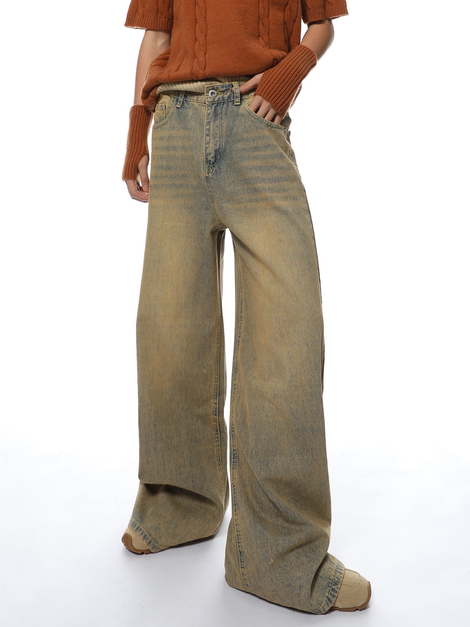 Desert Mirage Wide-Leg Jeans sneakershuborg