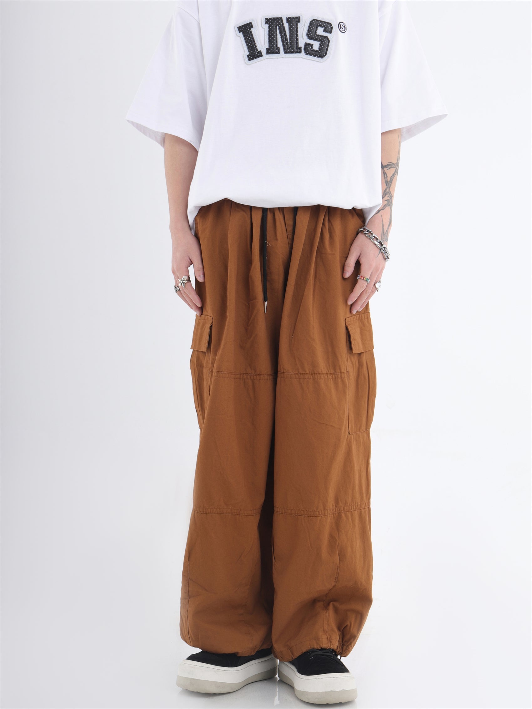 Wide Leg Casual Pants With Pockets - sneakershuborg