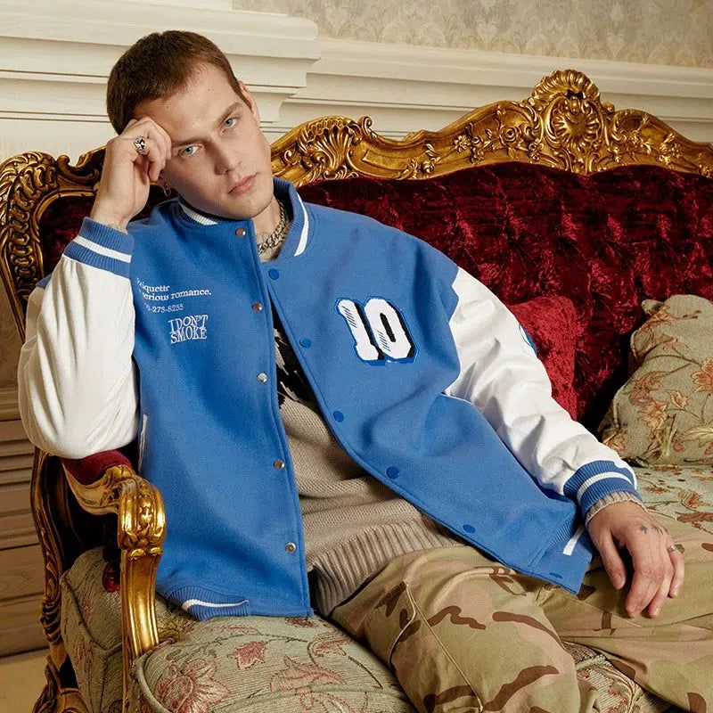 Wool Buttoned Varsity Jacket - sneakershuborg