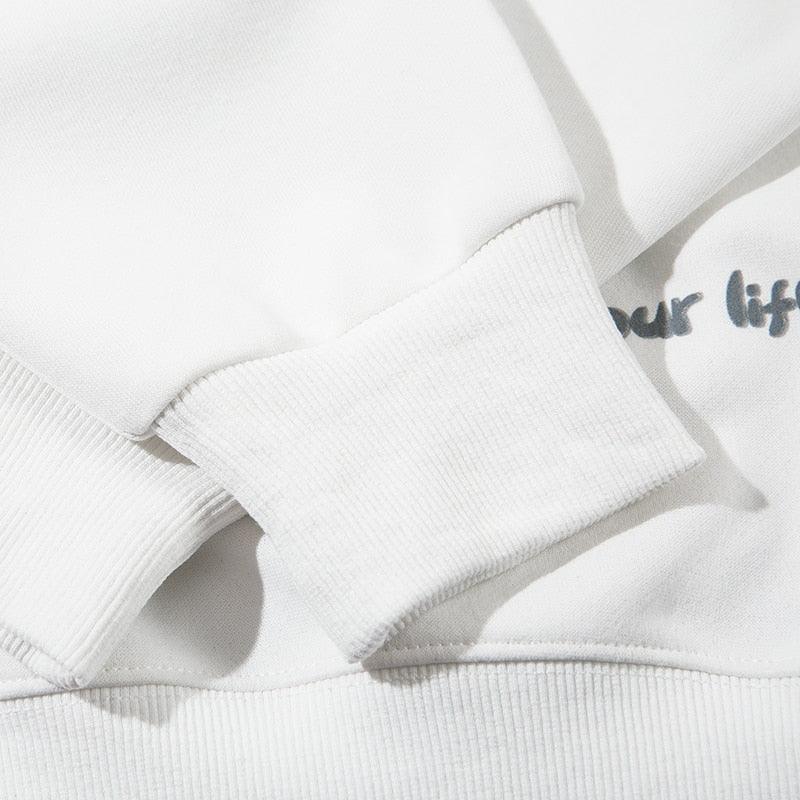 White streetwear hoodies - sneakershuborg