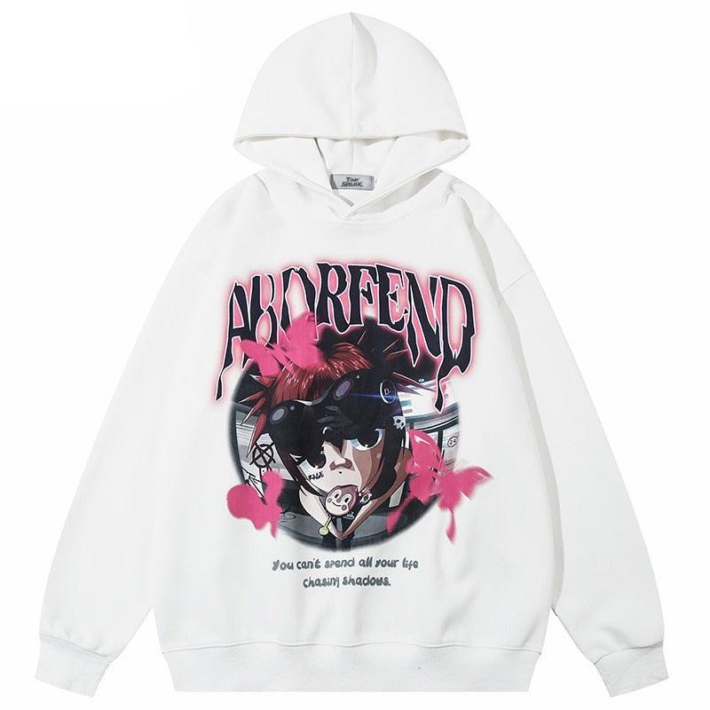 White streetwear hoodies - sneakershuborg