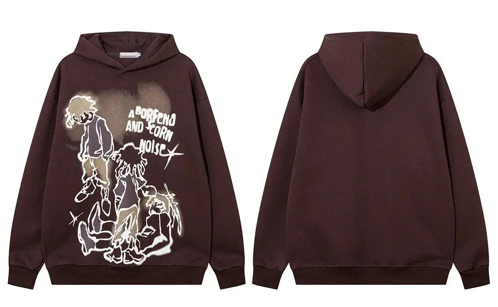 Brown Hoodie Graphic - sneakershuborg