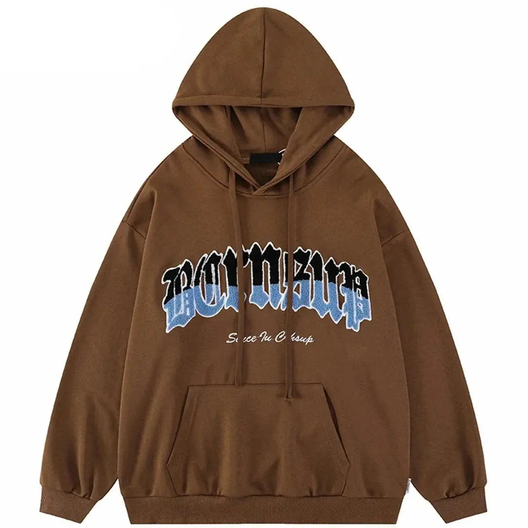 Brown Graphic Hoodie - sneakershuborg